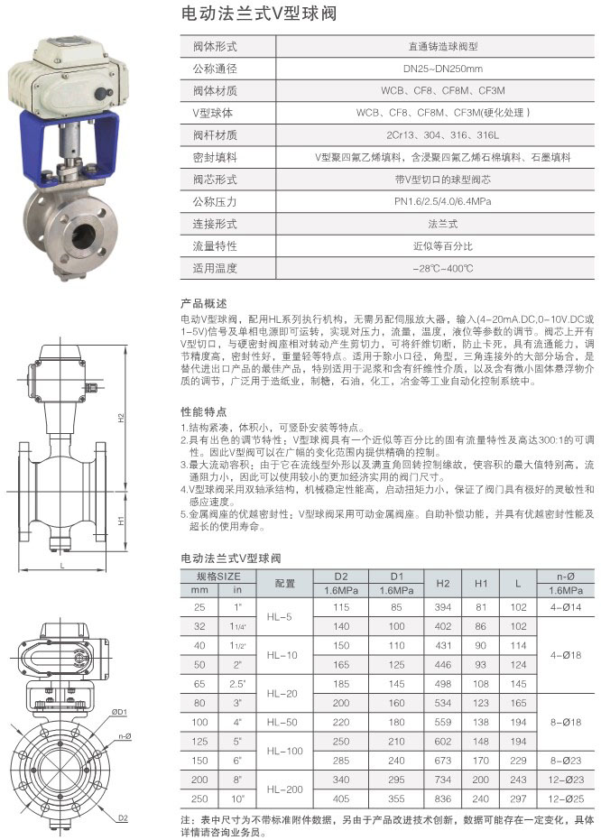 VQ947F電動V型球閥結(jié)構(gòu)圖