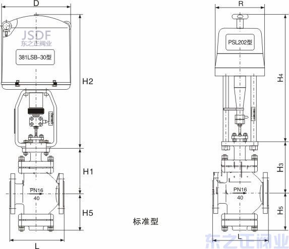 電動雙座調(diào)節(jié)閥尺寸圖