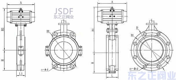 氣動軟密封蝶閥結(jié)構(gòu)圖
